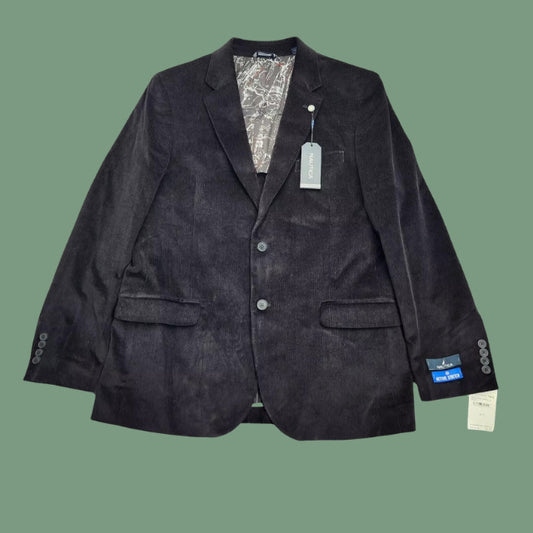 NWT Nautica Mens Black Corduroy Sport Coat Active Stretch 42 Regular