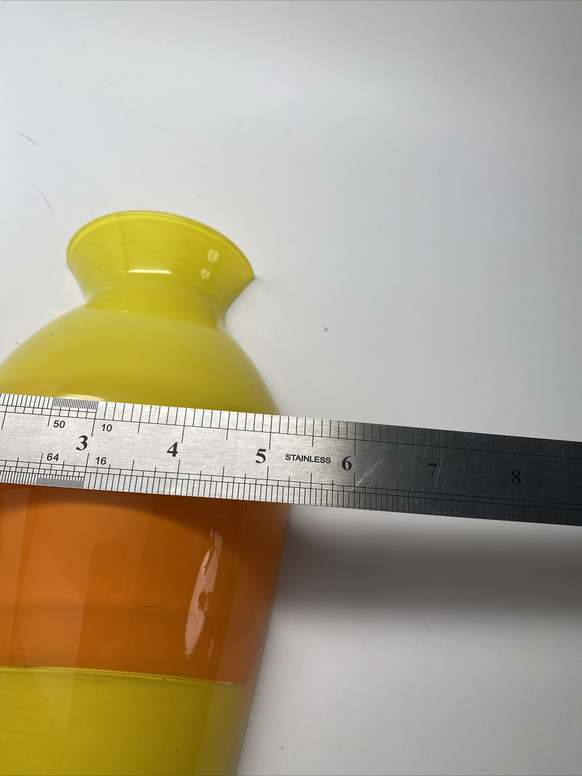 Wall Decor Vase Decoration Half Vase Made Of Glass Yellow / Orange