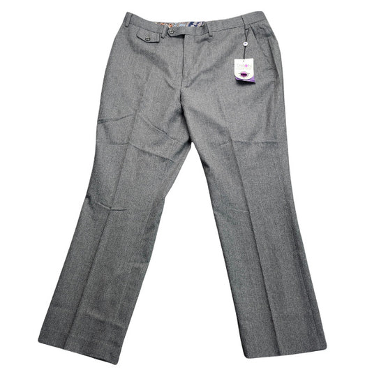 Tayion By Montee Holland Mens Classic-Fit Wool-Blend Dress Pants 38W x 30L Grey