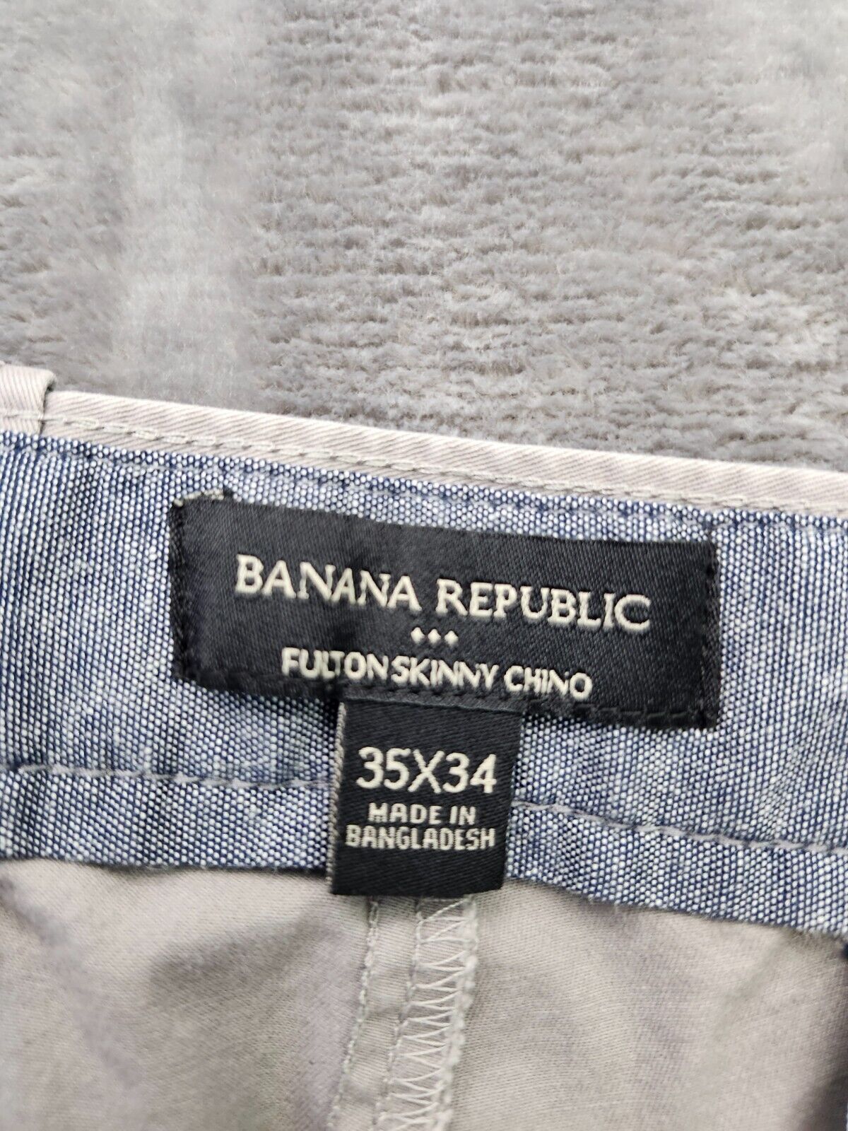 Banana Republic Pants Men's Size 35X34 Tan Fulton Skinny Business Casual Chino