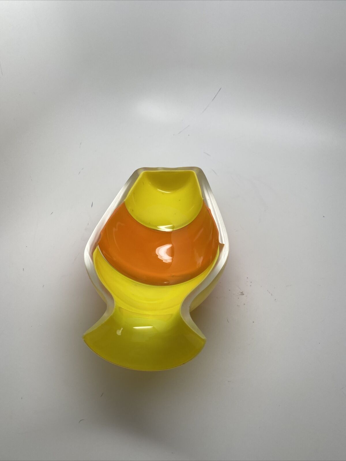 Wall Decor Vase Decoration Half Vase Made Of Glass Yellow / Orange