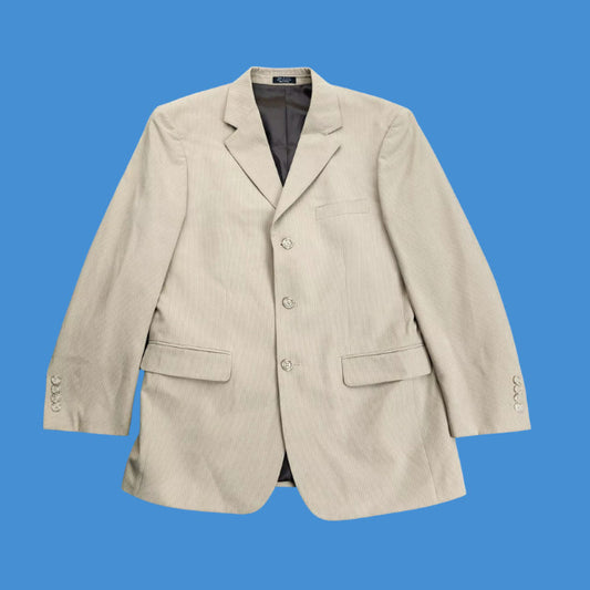 NWT JNY Jones New York Men's 40 Regular Suit Coat Style Adler Tan Notch Lapel