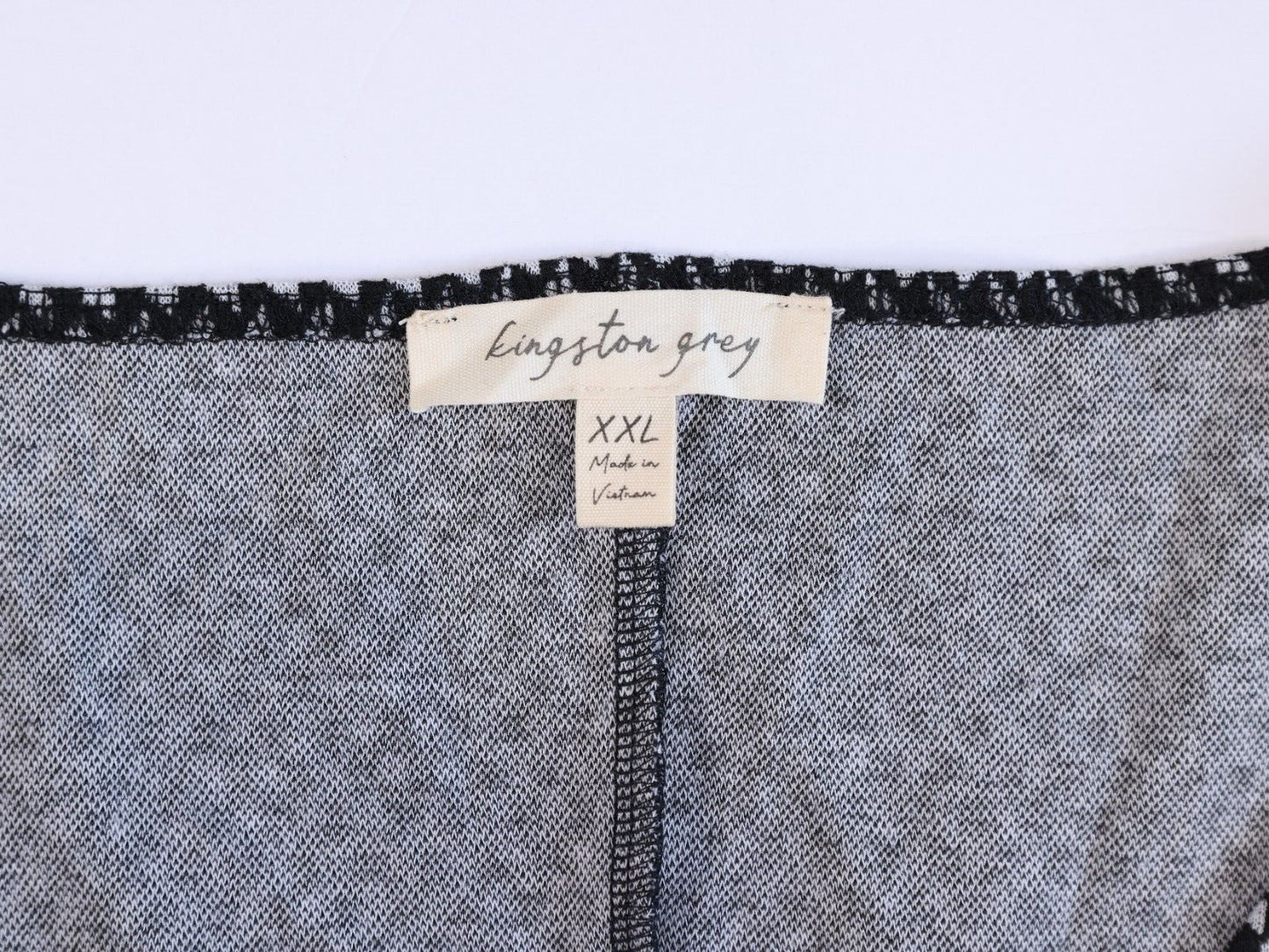 kingston grey Womens 2 piece Grey and white dress and cover up size XXL