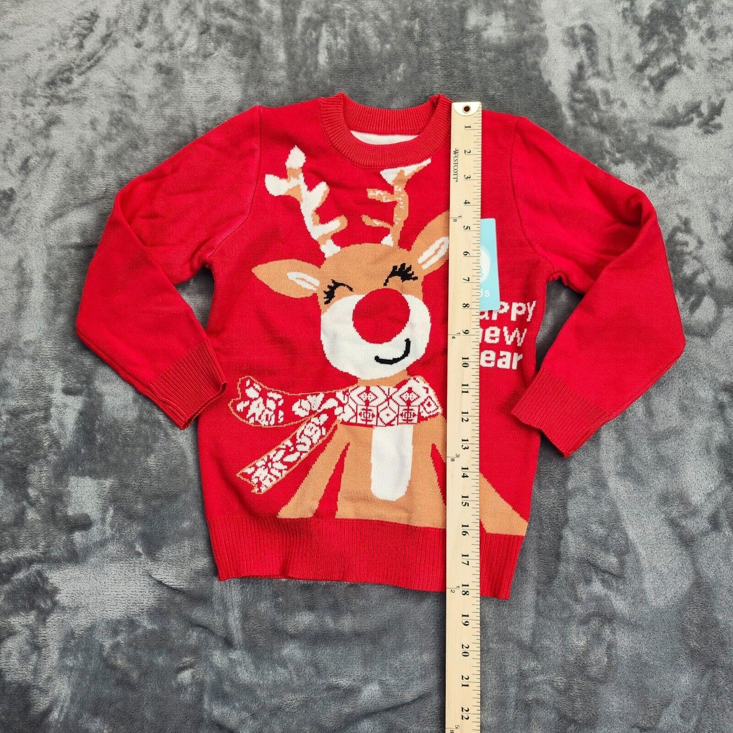 Sweaters Kids unisex Christmas Deer  Casual Prints Knitted Long Sleeve Size 4
