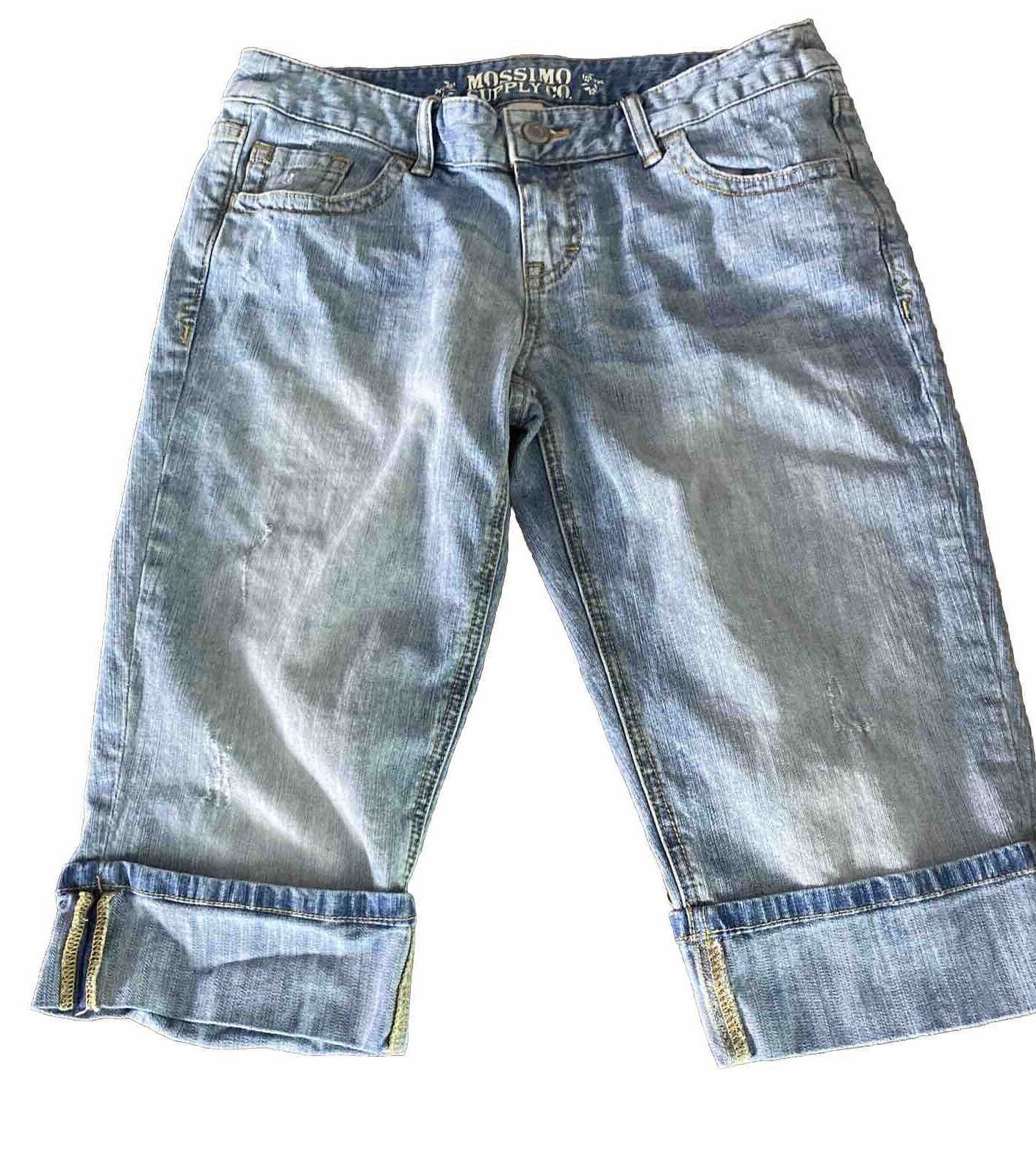 Mossimo Supply Co. Women's Blue Capri Jeans Size 9 Cuffed