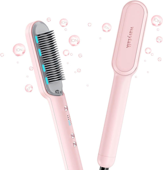 Wavytalk Professional Salon Hair Straightener Brush Model 375 Pink