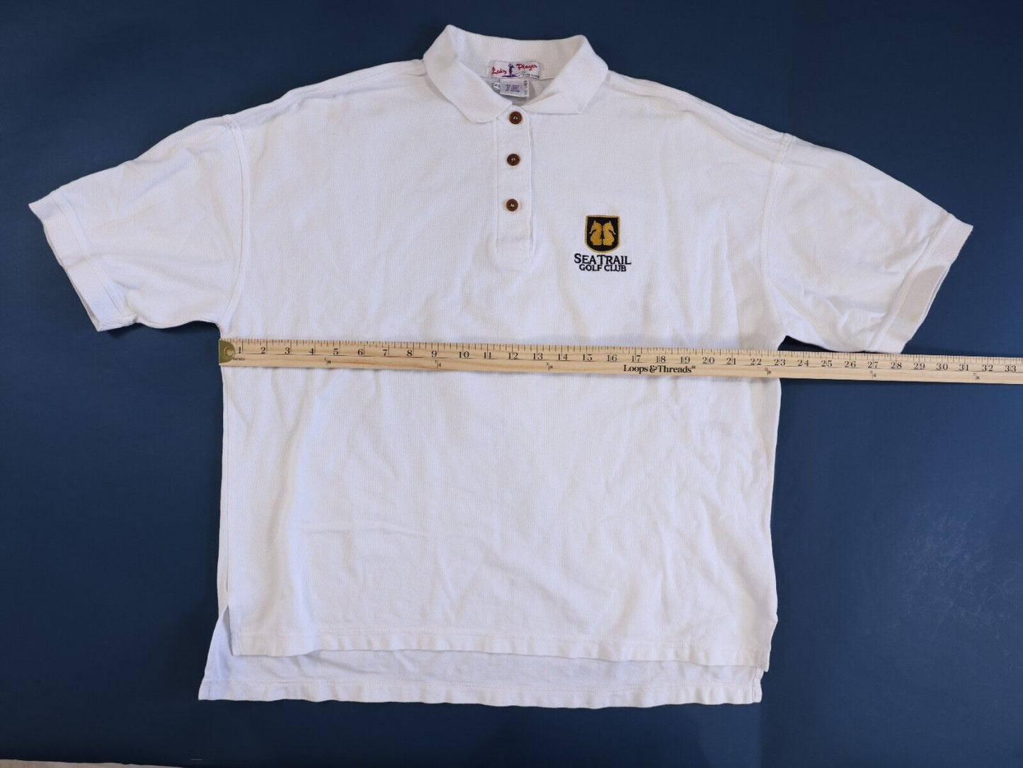 Sea Trail Golf Club Lady Player Bb AM PLAYER White Polo Size XL