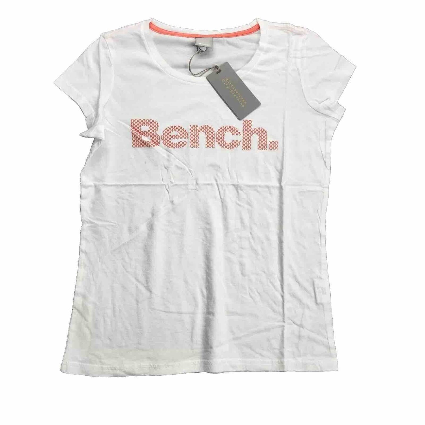 Bench Urban Wear Womens T-Shirt Size Small White Red Logo