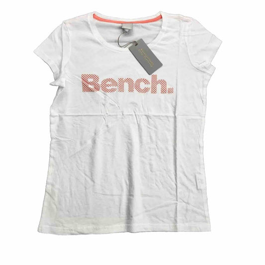 Bench Urban Wear Womens T-Shirt Size Small White Red Logo