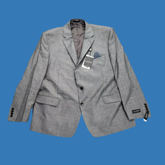 Lauren Ralph Lauren Classic-Fit Wool Suit Jacket Black/White Houndstooth 48R NWT