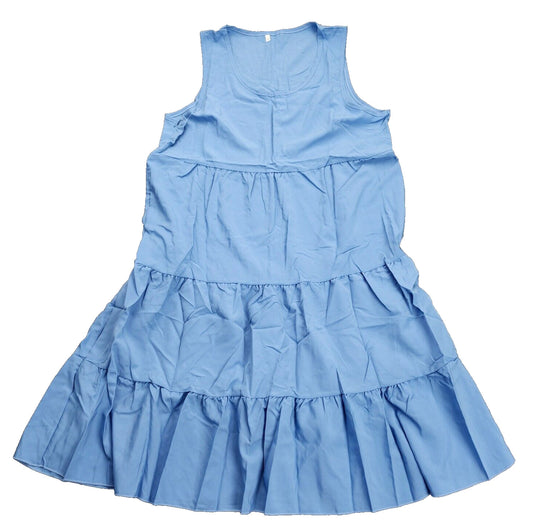 Women's Sleeveless Party Beach Dress, Fashion Holiday Summer Dress Blue XL
