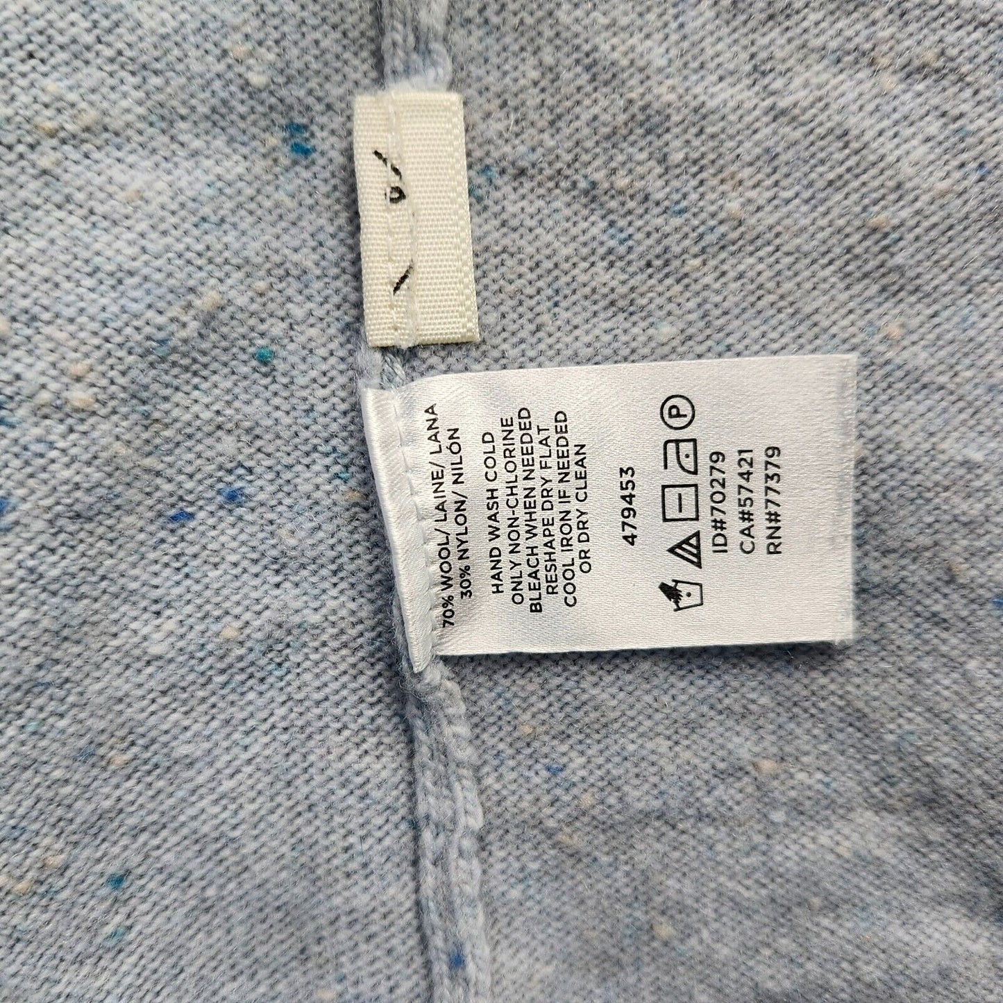 Ann Taylor blue heathered long sleeve open front cardigan Medium