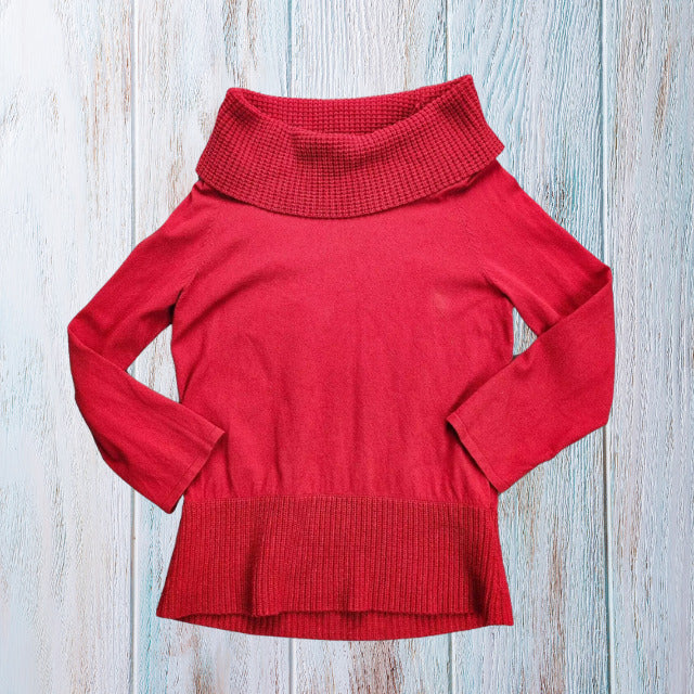 Jones New York Signature Off-shoulder Red Sweater Large
