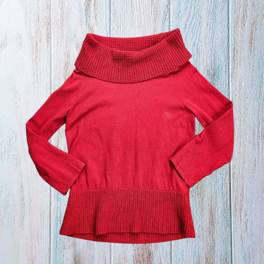 Jones New York Signature Off-shoulder Red Sweater Large