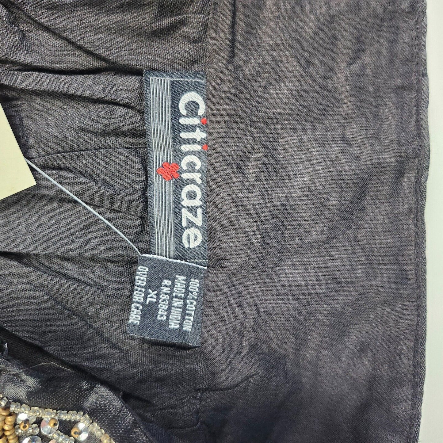 Citicraze Casualwear Inc womens XL BLack Crinkle Maxi Skirt