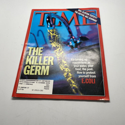 1998 August 3, Time Magazine, E. Coli The Killer Germ  (CP45)