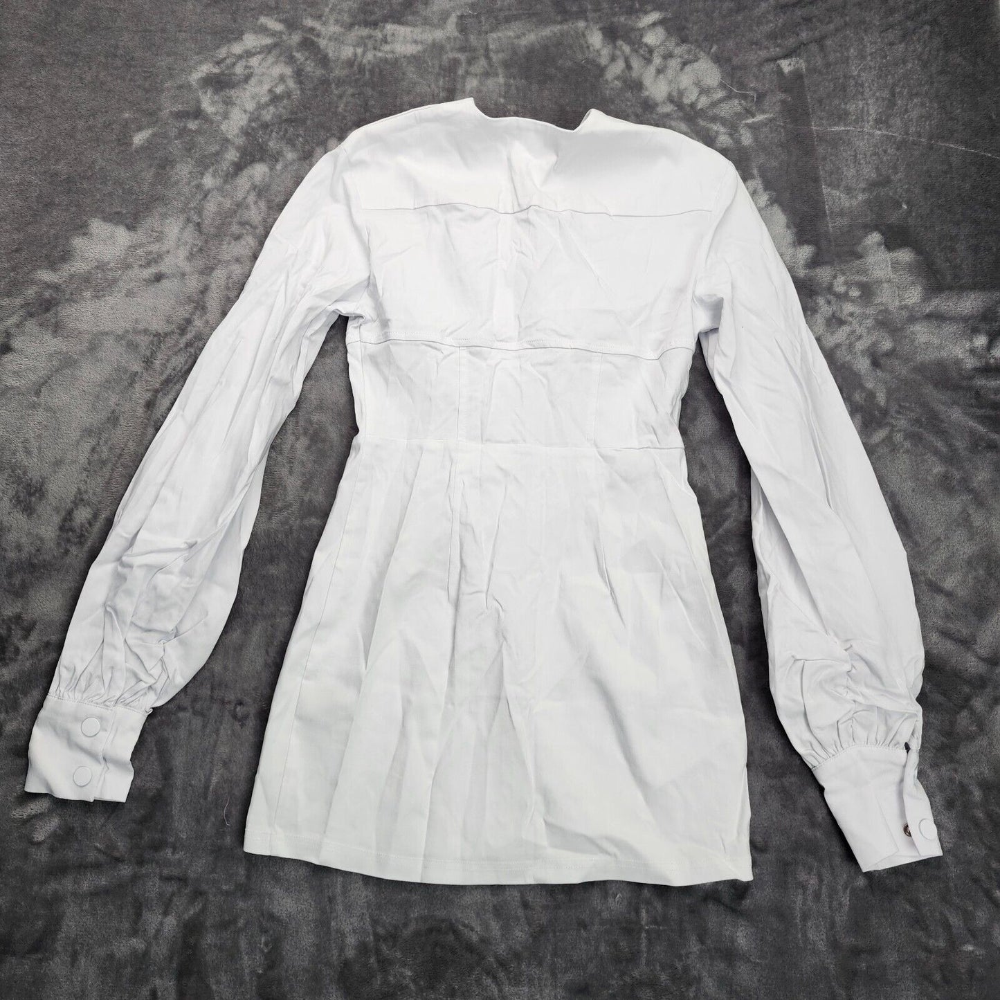 Finesse White Corset Waist Shirt Dress Size M