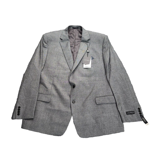 Lauren Ralph Lauren Classic-Fit Wool Suit Jacket Black/White Houndstooth 50L NWT