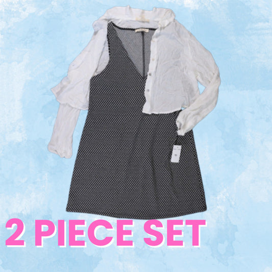kingston grey Womens 2 piece Grey and white dress and cover up size XXL