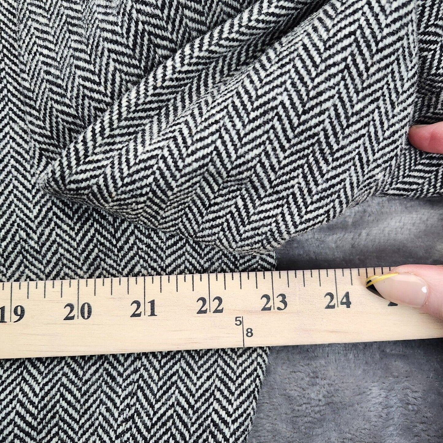 Lauren Ralph Lauren Classic-Fit Wool Suit Jacket Black/White Herringbone 46L NWT