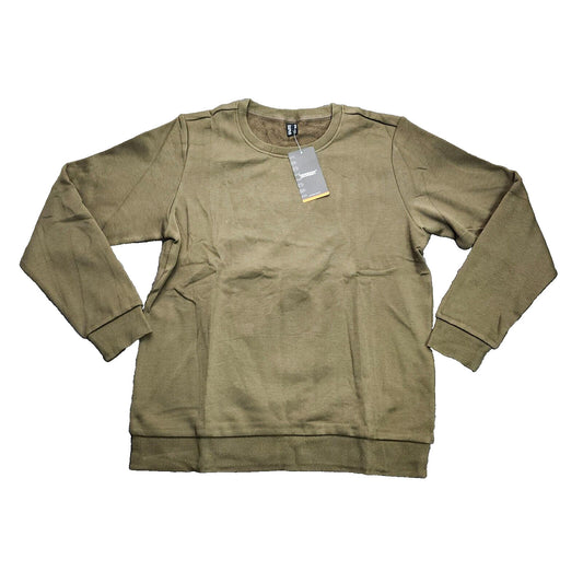 TACVASEN Women's Green Fleece Crewneck Pullover Sweatshirt Medium