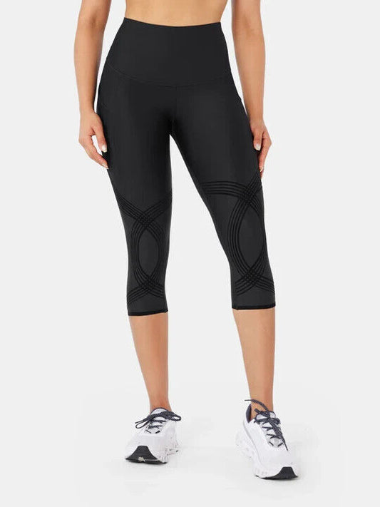 Fanka Body Sculpt Lift n Curve Capri Leggings (Side Pocket) Black XL