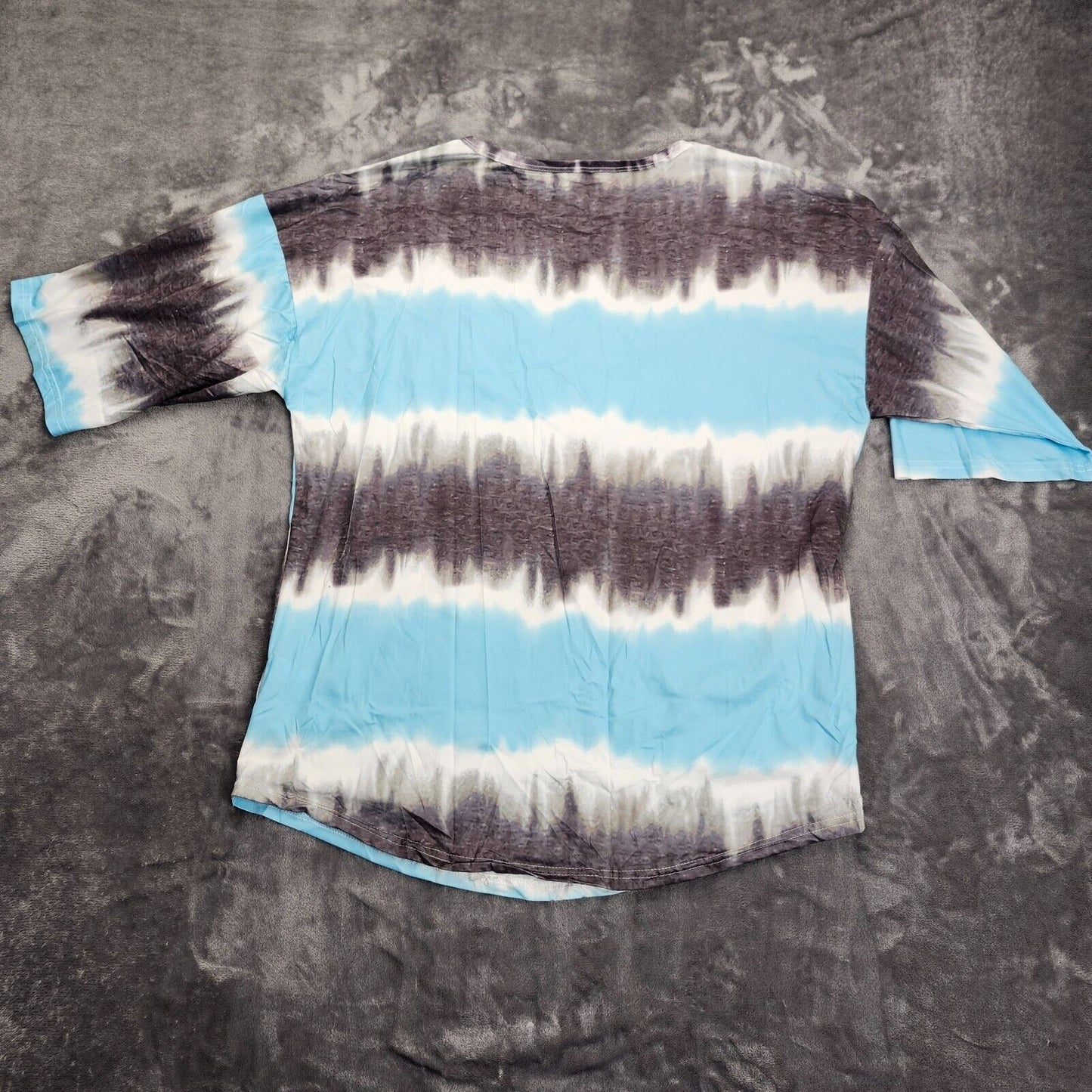 Womens Striped T-Shirt Short Sleeve Casual Tee Tops Blouse 3XL Blue