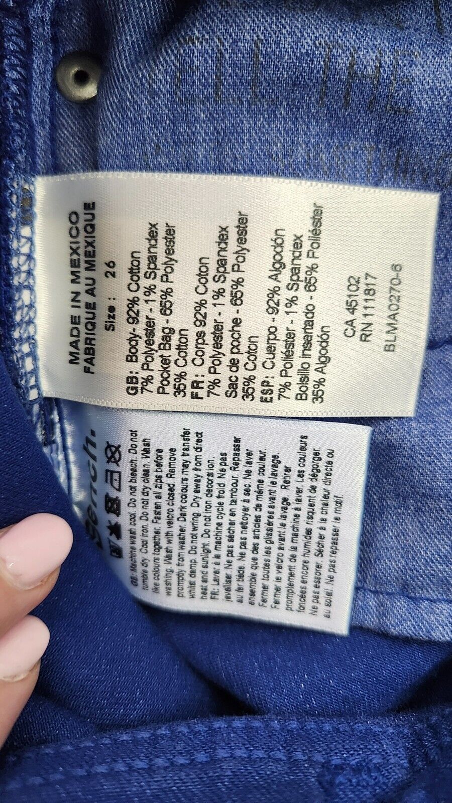 NWT Bench Urban Wear Womens Jeans Size 26w Regular Blue