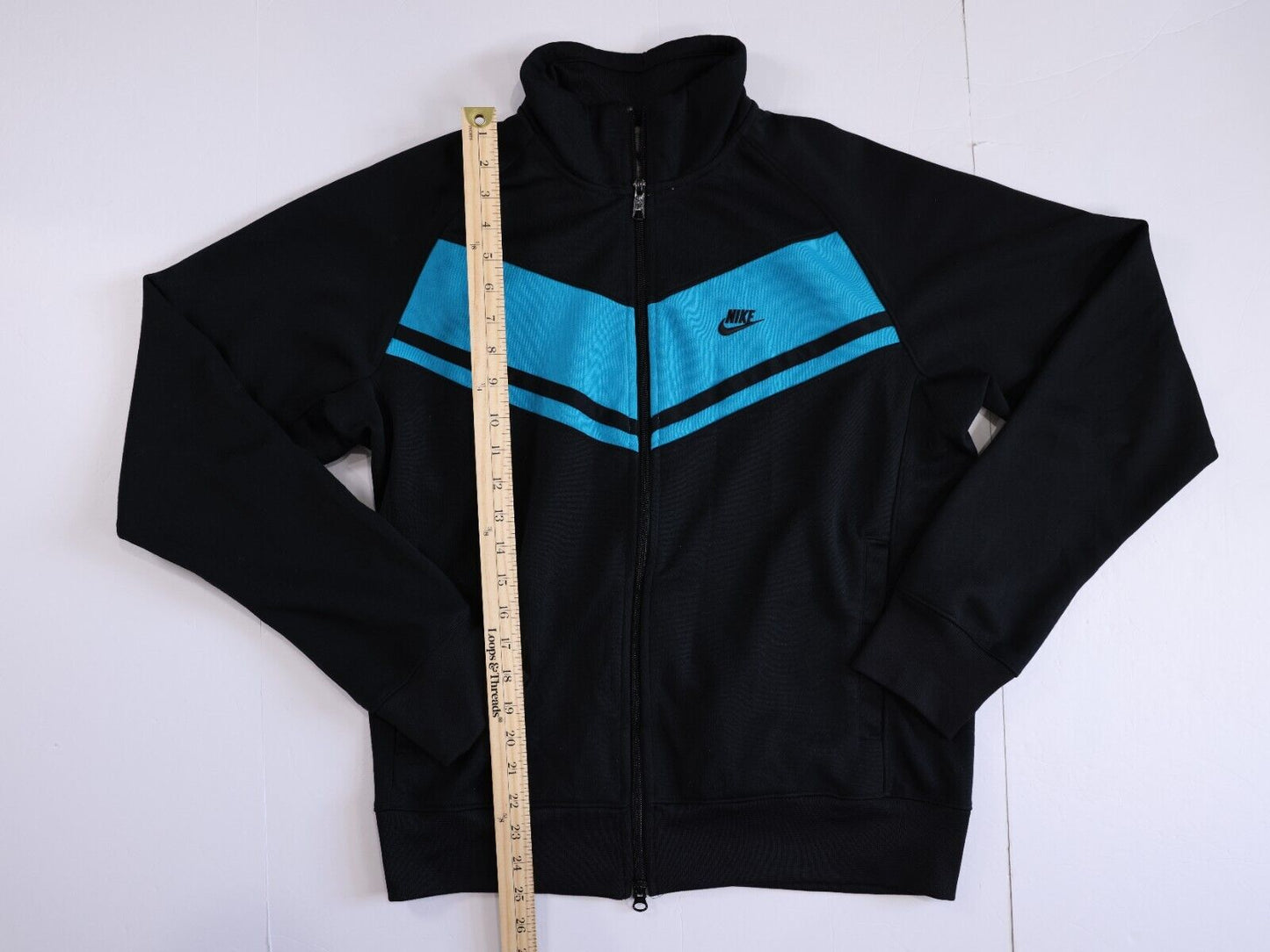 Nike Sportswear Black and Blue Full Zip Up Jacket Size M