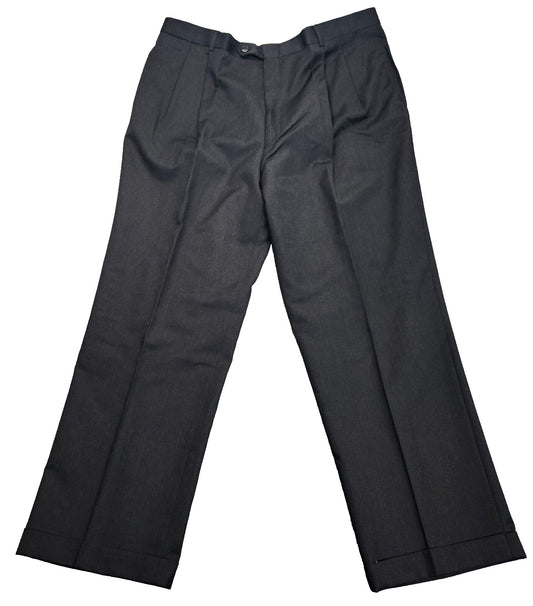Mens 100% Wool Suit Pants 40 x 30 Cuffed Bottoms