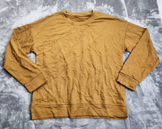 Yellow Sweatshirt for Women Fall Lightweight Long Sleeve Large