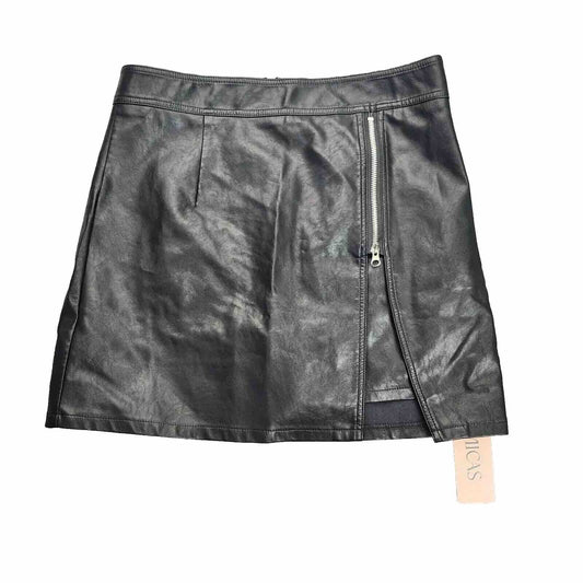 Finesse Faux leather mini skirt with side zip size Large