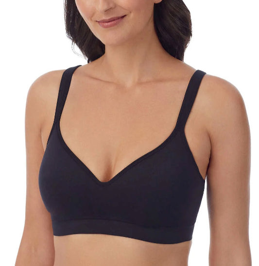 Carole Hochman Women's Wirefree Sealmless Comfort Bra, 2-Pack, Black/Taupe, SM