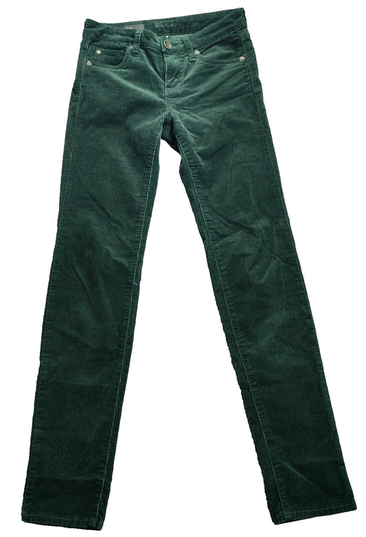 Women’s Kut from the Kloth DIANA SKINNY Green Corduroy size 0