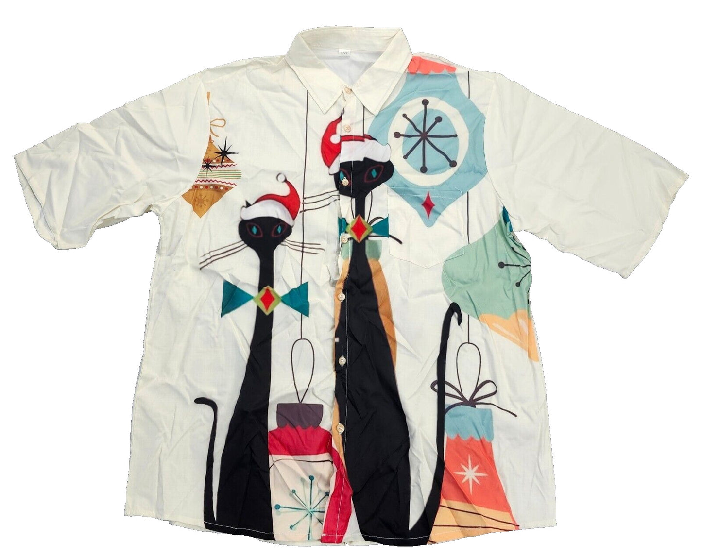 Men's Button Down Bowling Shirts Rockabilly Style Hawaiian Top 3XL