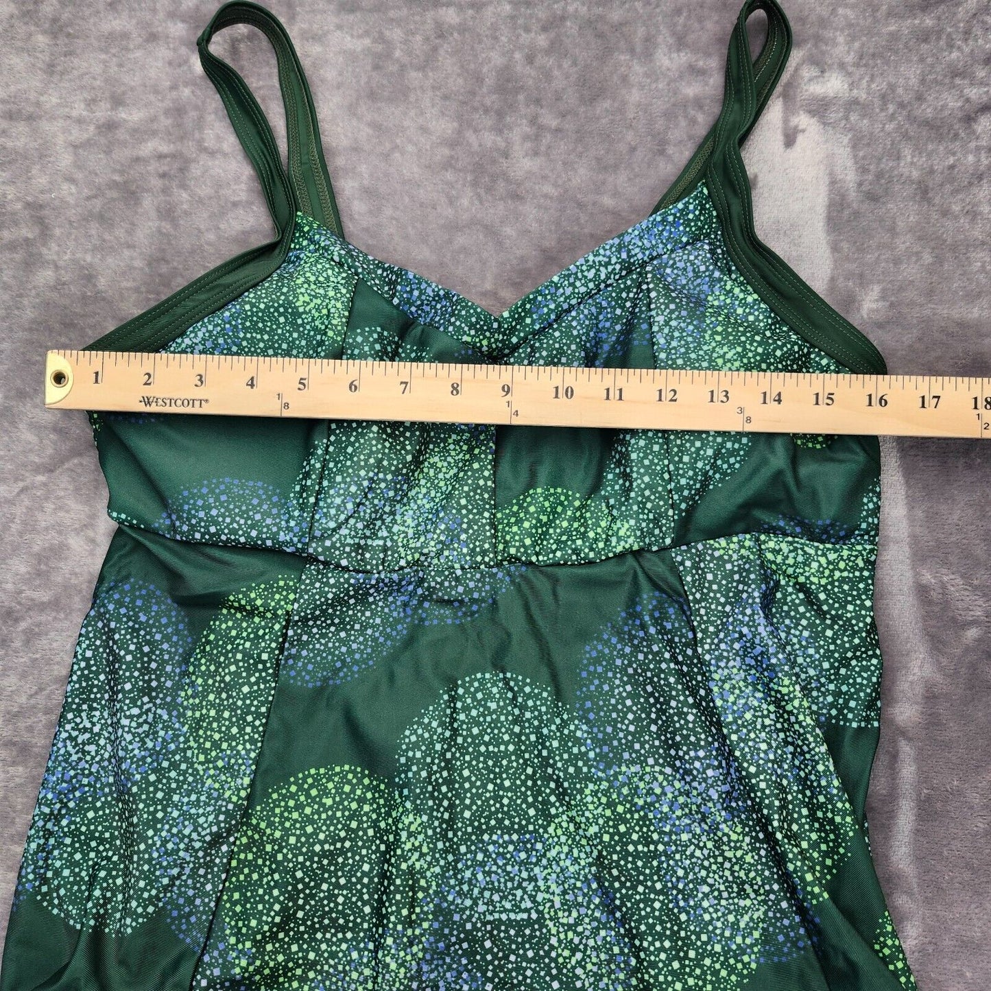 Womens Swimsuit Shorts Backless Two Piece Beach Wear Green 3XL
