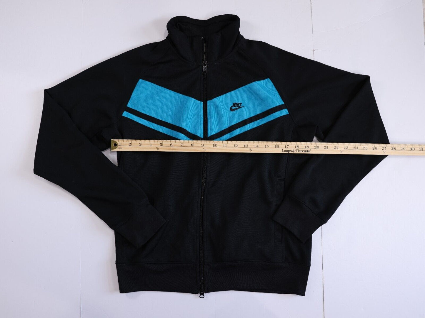 Nike Sportswear Black and Blue Full Zip Up Jacket Size M
