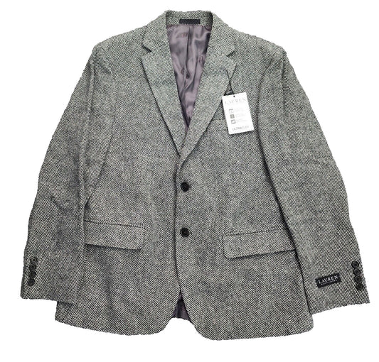 Lauren Ralph Lauren Classic-Fit Wool Suit Jacket Black/White Herringbone 42S NWT