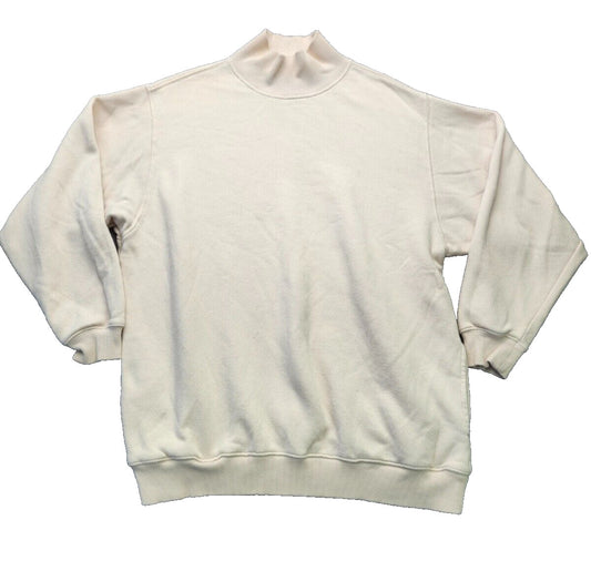 Arie Off White Turtle Neck Sweat Shirt Size Small