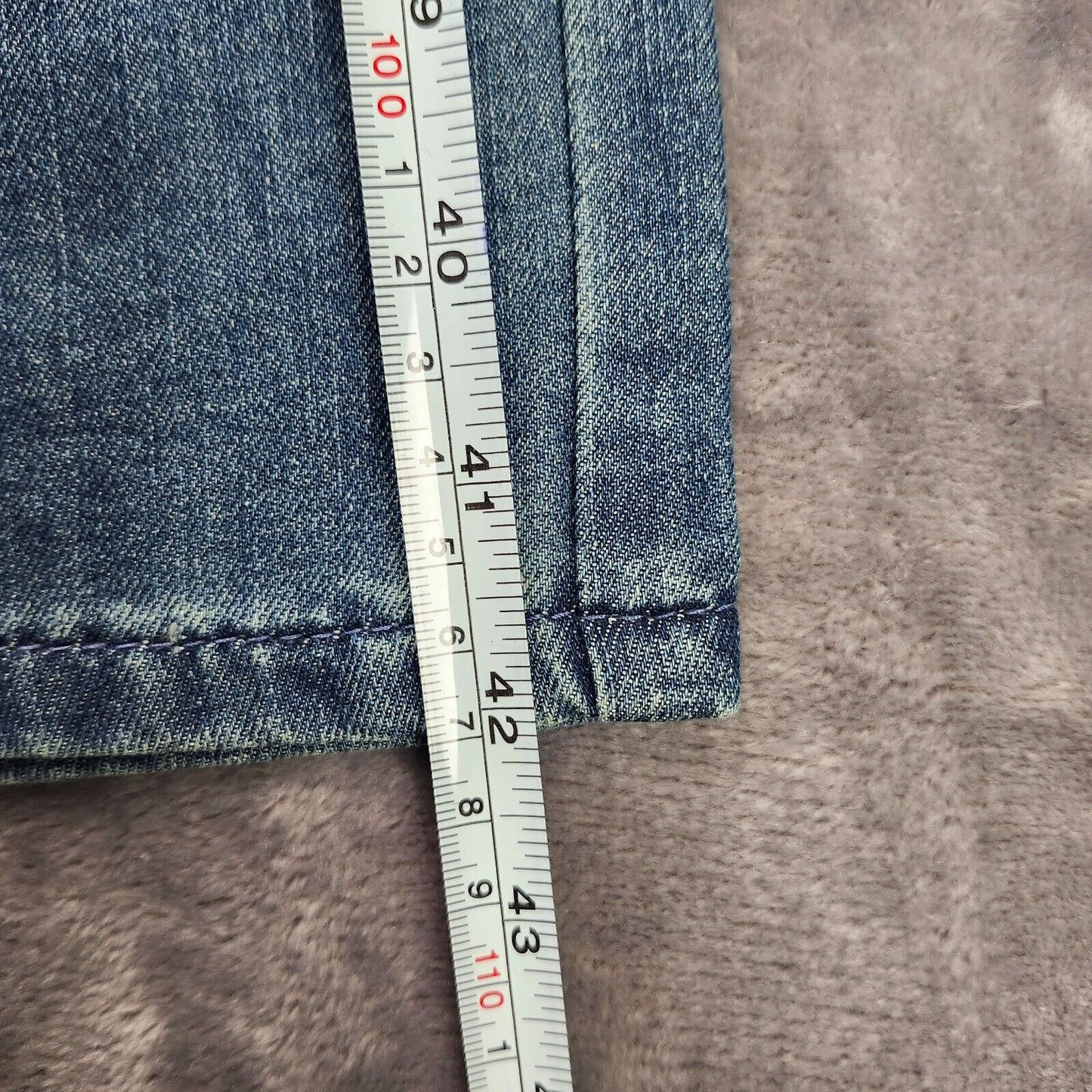 Flamingals Women's Straight Wide Leg Faded Blue Jeans Size Large