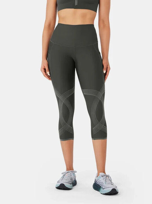 Fanka Body Sculpt Lift n Curve Capri Leggings (Side Pocket) Dark Gray  XL