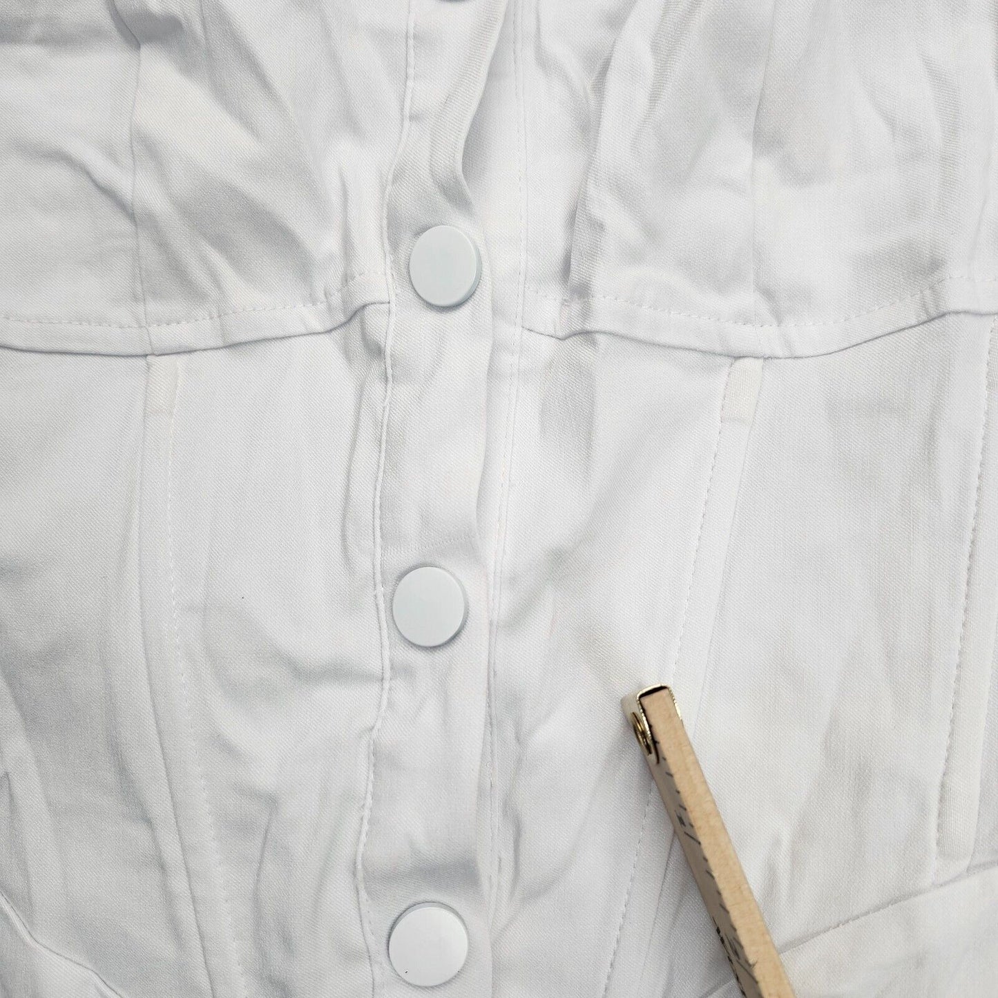 Finesse White Corset Waist Shirt Dress Size M