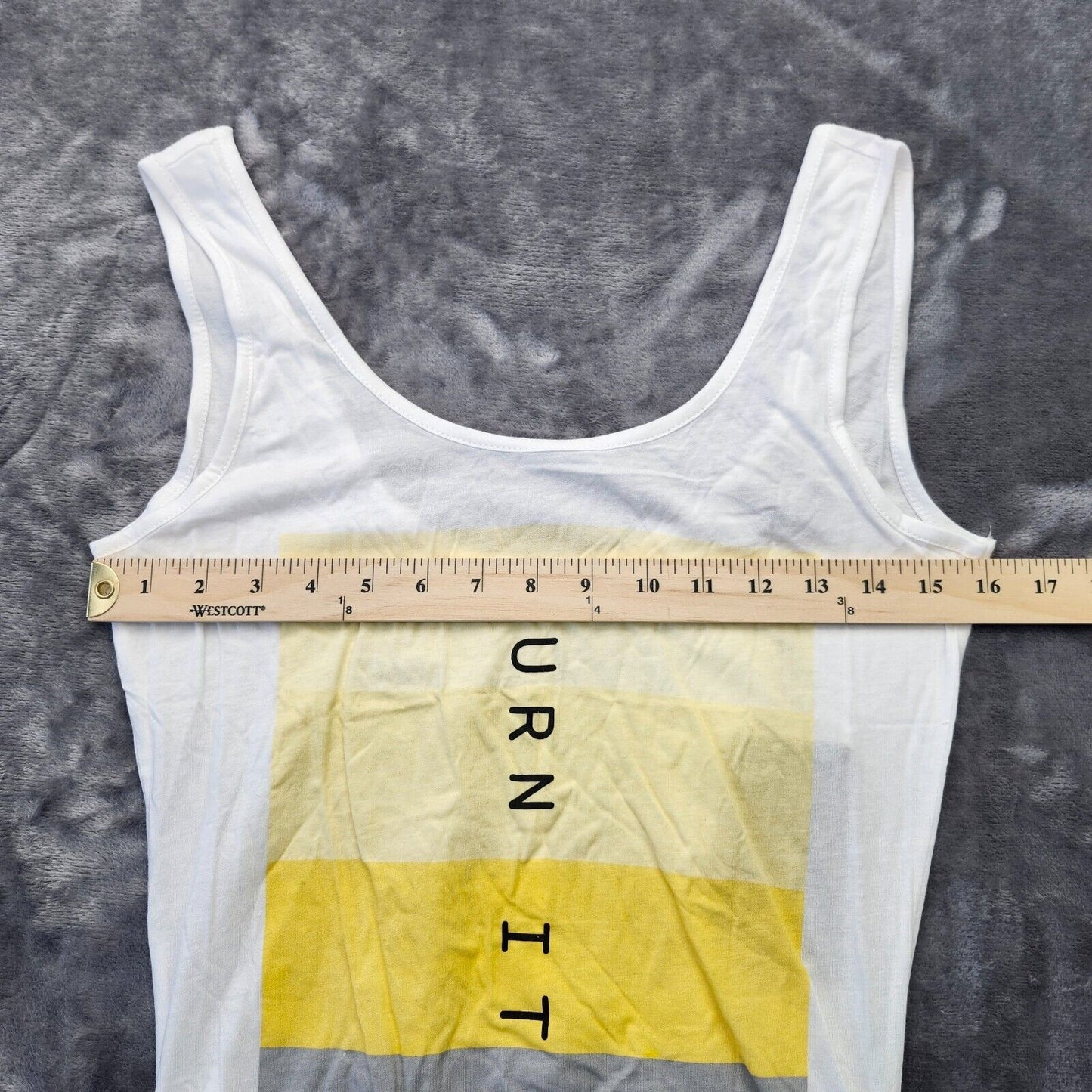 Bench Urban Wear Womens Graphic Tank Top Size Small White