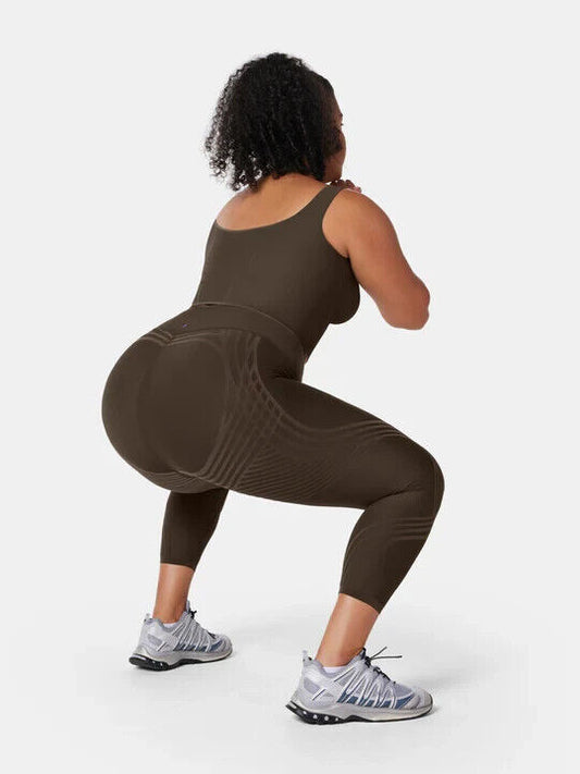 Fanka Lift and Curve 7/8 Leggings (Reversible Wear) Chocolate Small