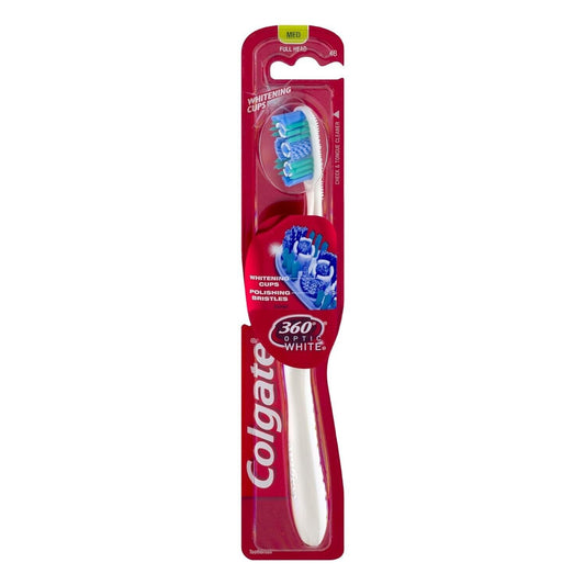 Colgate 360 Optic White Toothbrush - Medium - NEW