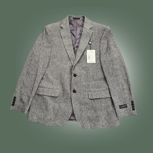 Lauren Ralph Lauren Classic-Fit Wool Suit Jacket Black/White Herringbone 44R NWT