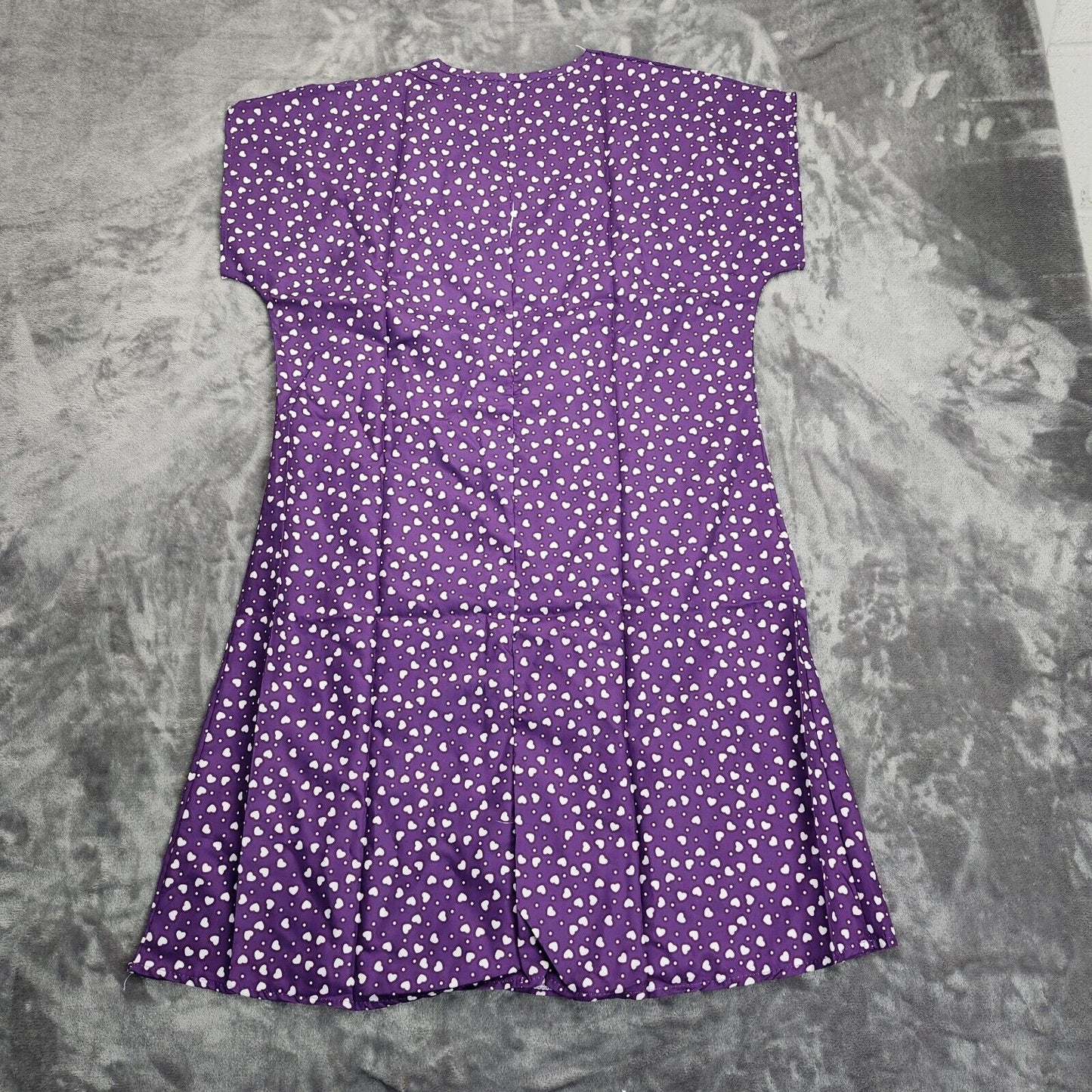 Casual Dresses Womens Polka Dot V Neck Loose Mid Short Purple Medium
