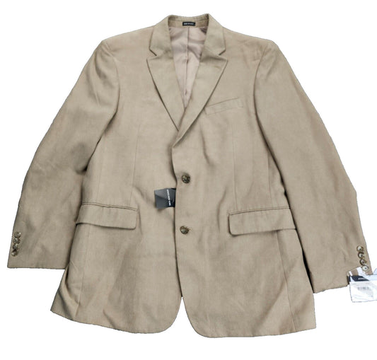 NWT Jones New York Men's 44 Long Sport Coat Blazer Corey Tan Notch Lapel