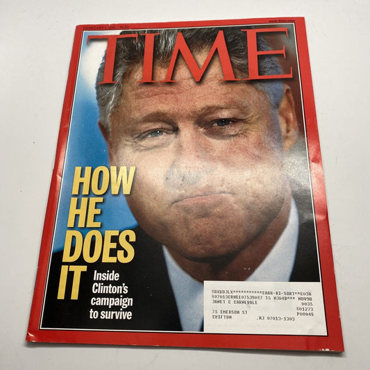 1999 February 1 Time Magazine Clinton’s Campaign to Survive  (CP286)