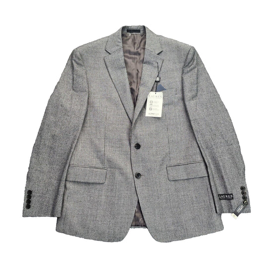 Lauren Ralph Lauren Classic-Fit Wool Suit Jacket Black/White Houndstooth 40S NWT